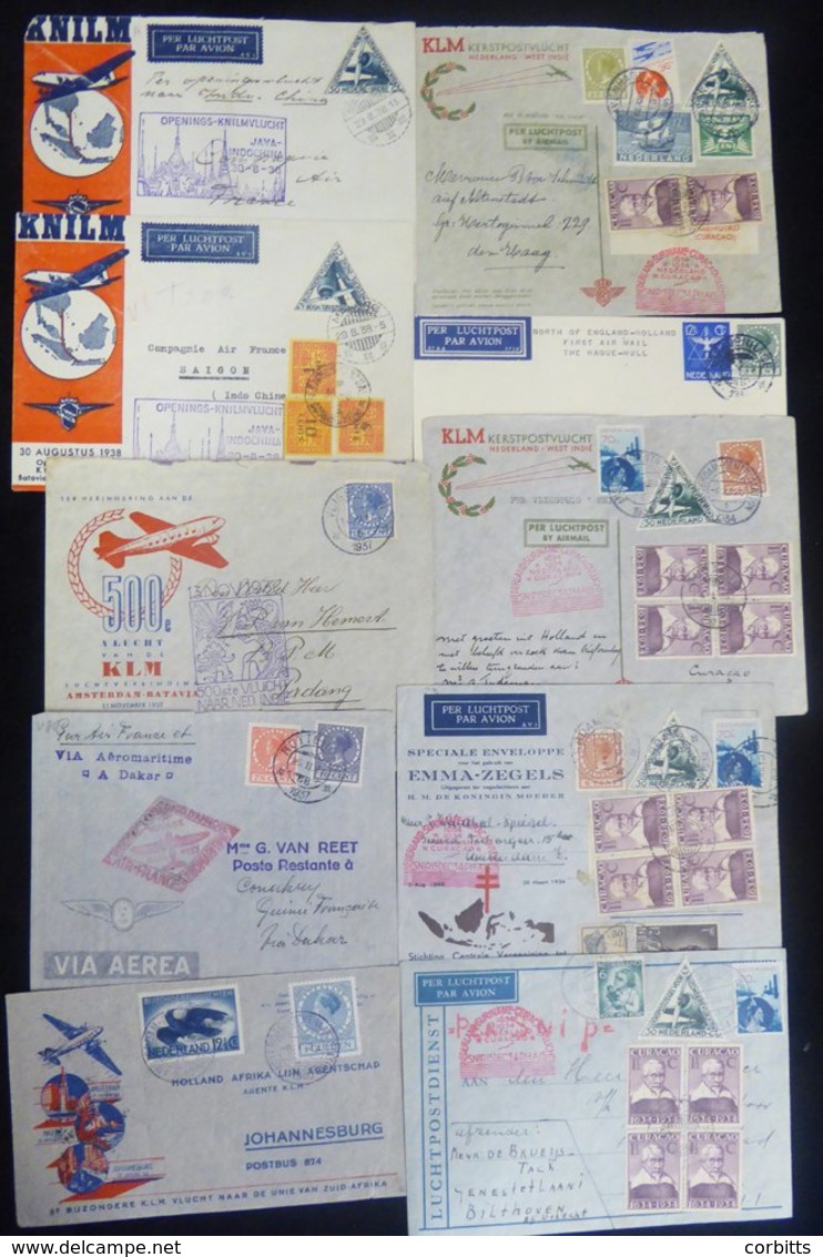 1931-57 Selection Of Cards/covers (19) Incl. First Flights To Australia, Sofia, Houston, Johannesburg, London, Liverpool - Otros & Sin Clasificación