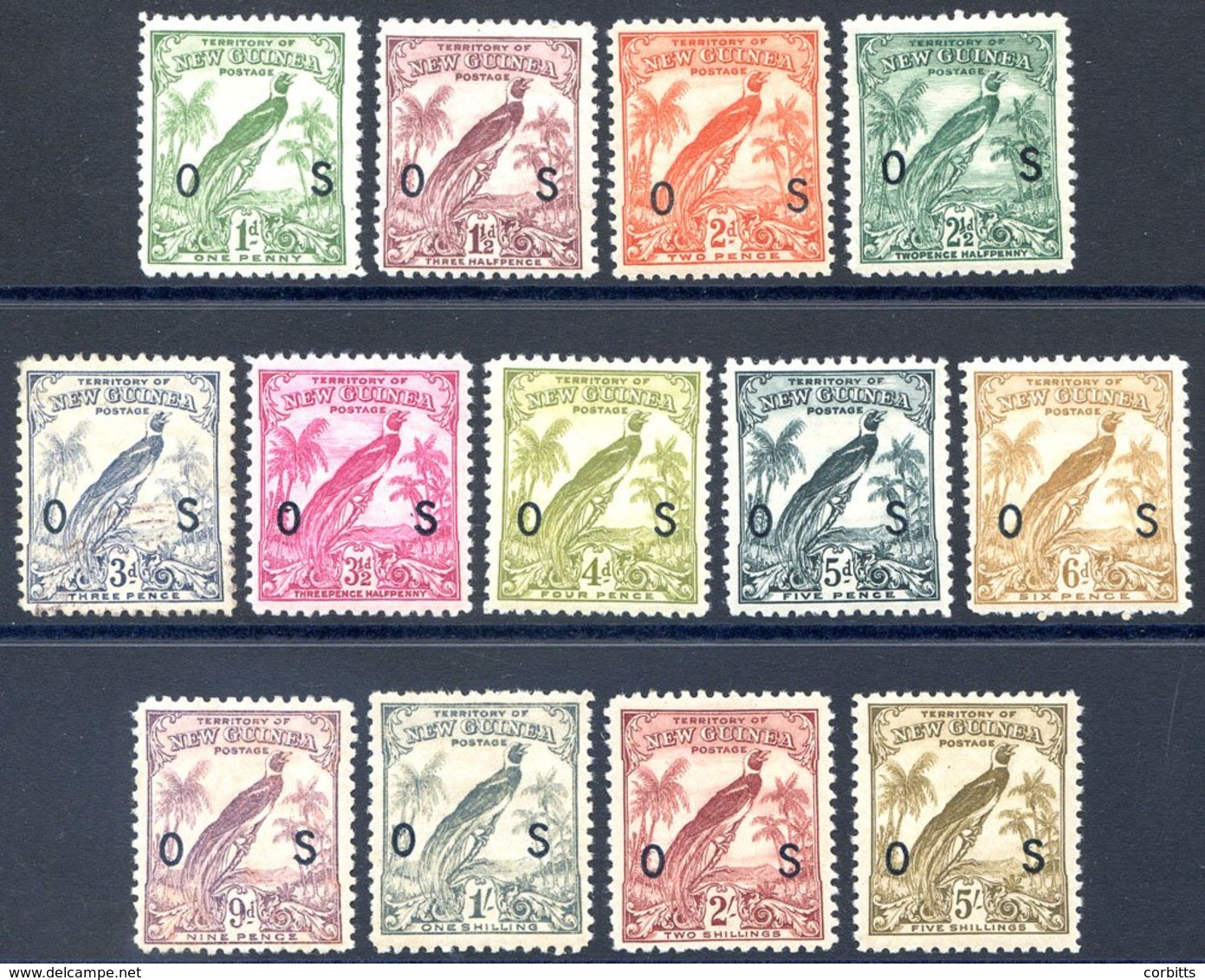 1932 Official 'OS' Optd Set M (3d Value Is Used) Odd Small Faults, SG.042/054. Cat. £275. (13) - Autres & Non Classés