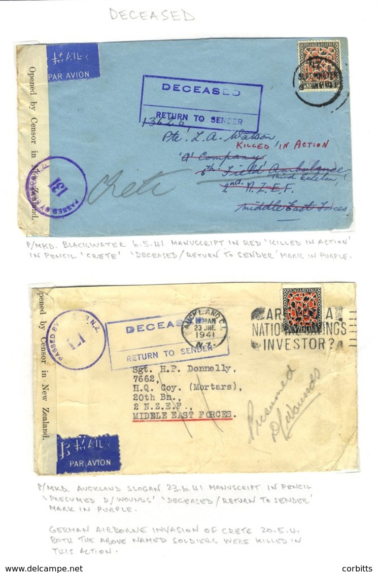 Prisoner Of War Mail A Collection Of WWII Prisoner Of War Mail (100) Including Mail From New Zealand (30), 6d. (3 Used), - Autres & Non Classés