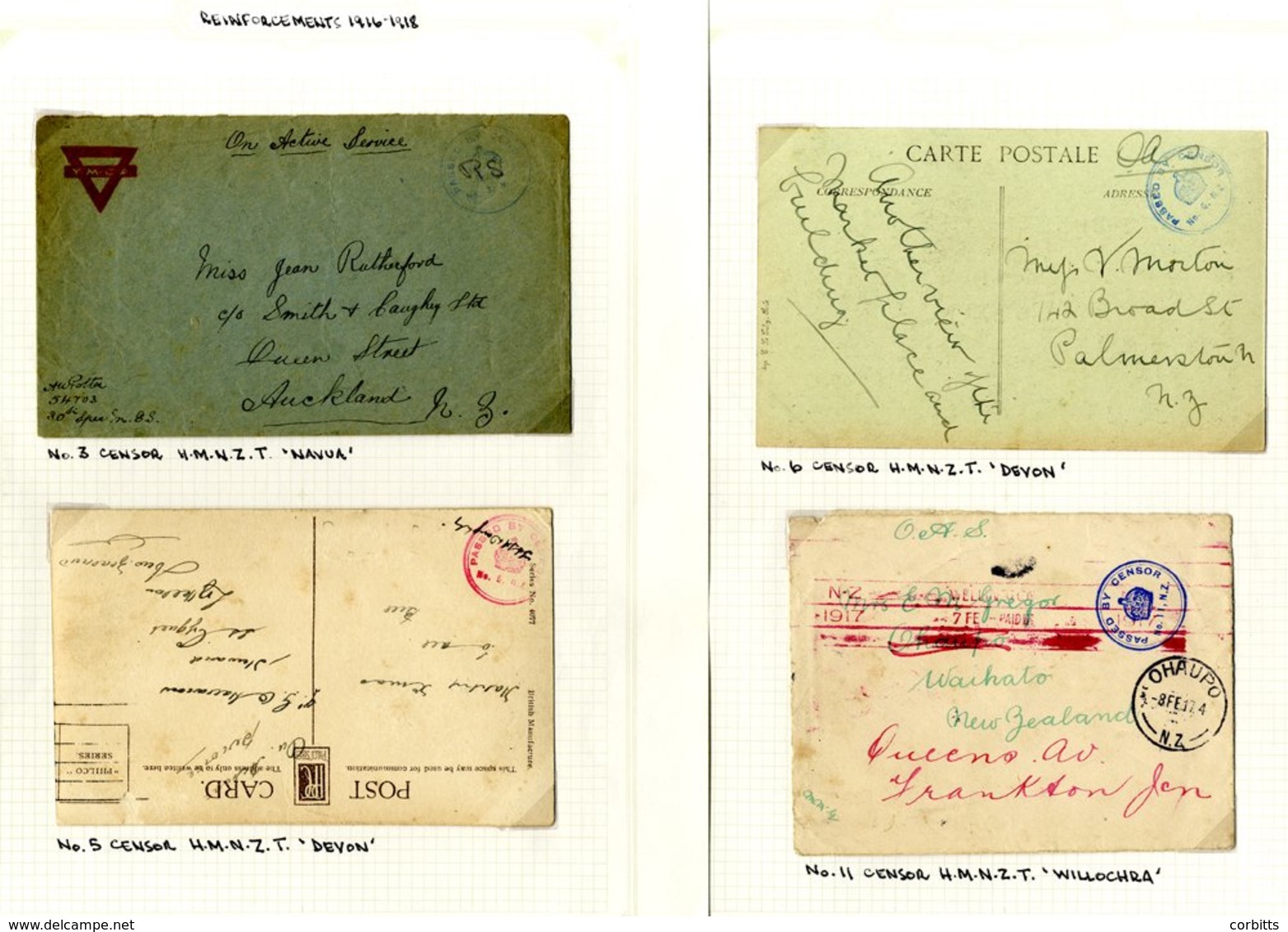 WWI Censor Handstamps A Collection Of Envelopes (8) And Postcards (11) Each Showing Circular-framed 'PASSED BY CENSOR/Cr - Sonstige & Ohne Zuordnung