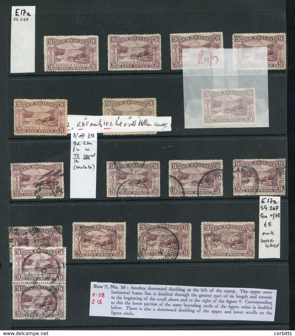 1898 9d Terraces - A Useful Selection With 7 Mint, Two With Minor Re-entries And 10 Used, One With The Row 7 No. 10 Re-e - Sonstige & Ohne Zuordnung