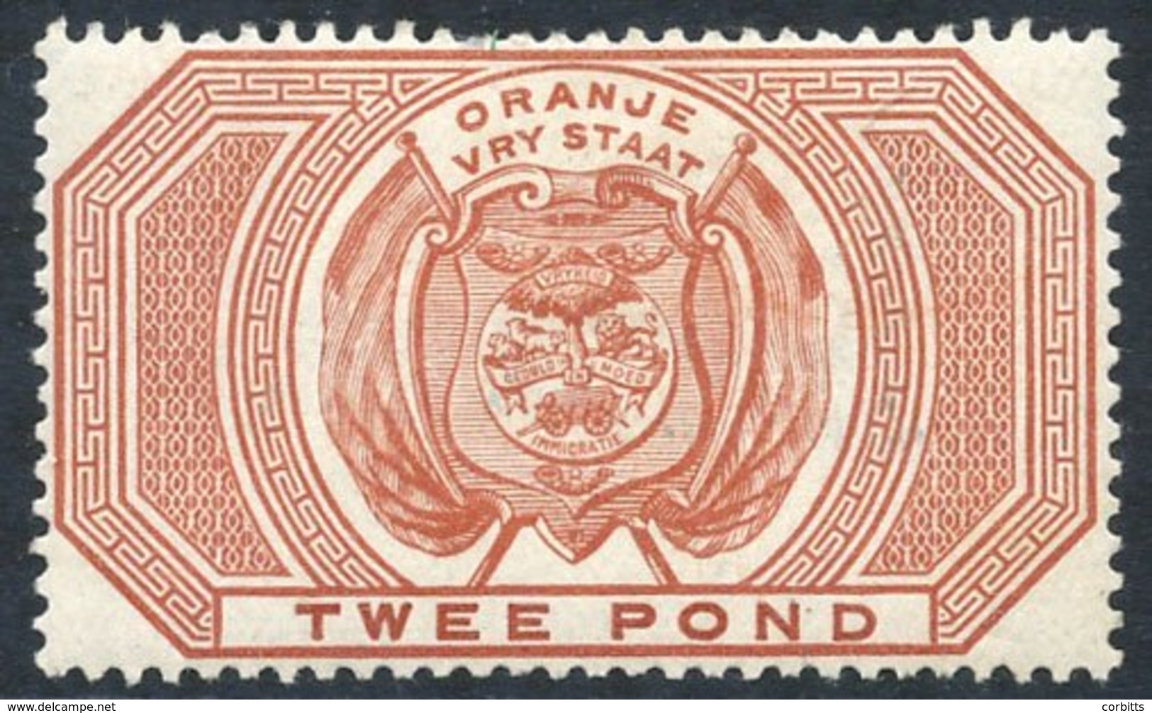 1882-86 £2 Red Brown Very Fresh Colour, Odd Short Perf. At Top Otherwise Fine M, SG. F14. Cat. £160 (1) - Otros & Sin Clasificación