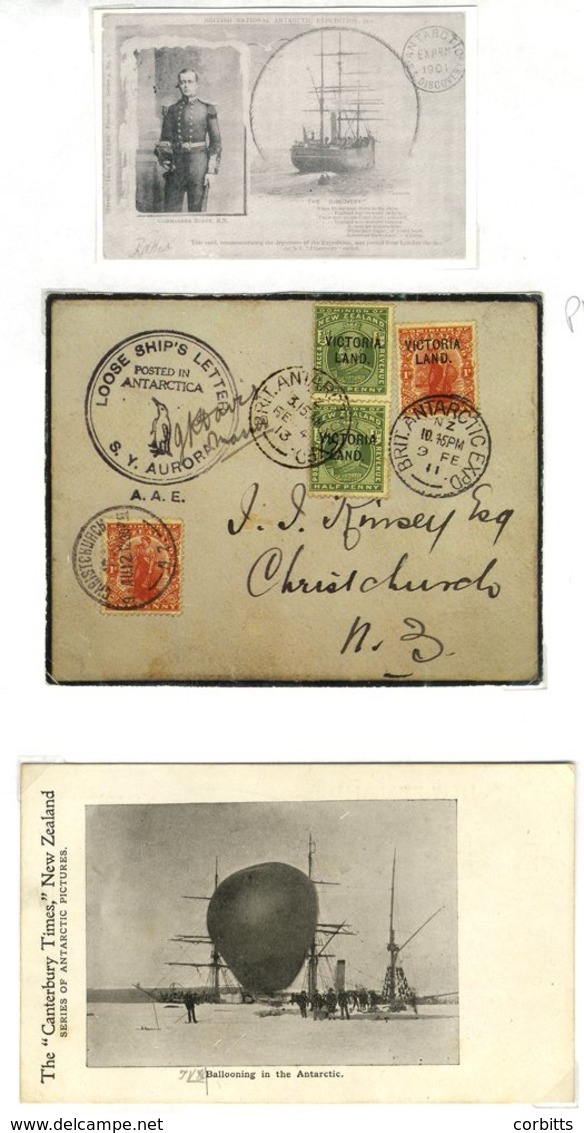 Box File With Victoria Land And King Edward VII Land 1d Values Used, 1967 Decimal Set X 2, 1929 Byrd Cover X 2, 1934, 19 - Sonstige & Ohne Zuordnung