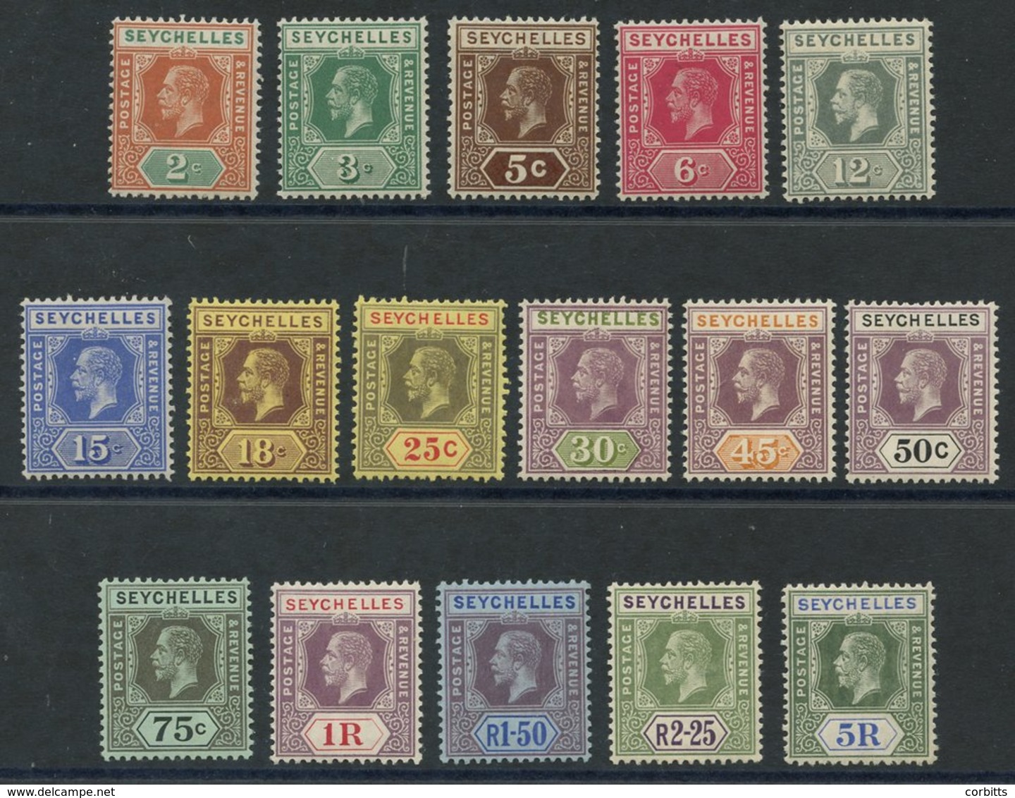 1917-22 Die I MCCA Set, Fine M, SG.82/97. Cat. £225. (16) - Other & Unclassified