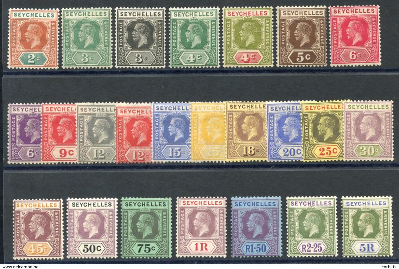 1921-32 Die II MSCA Set, Fine M, SG.98/123. Cat. £190. (24) - Autres & Non Classés