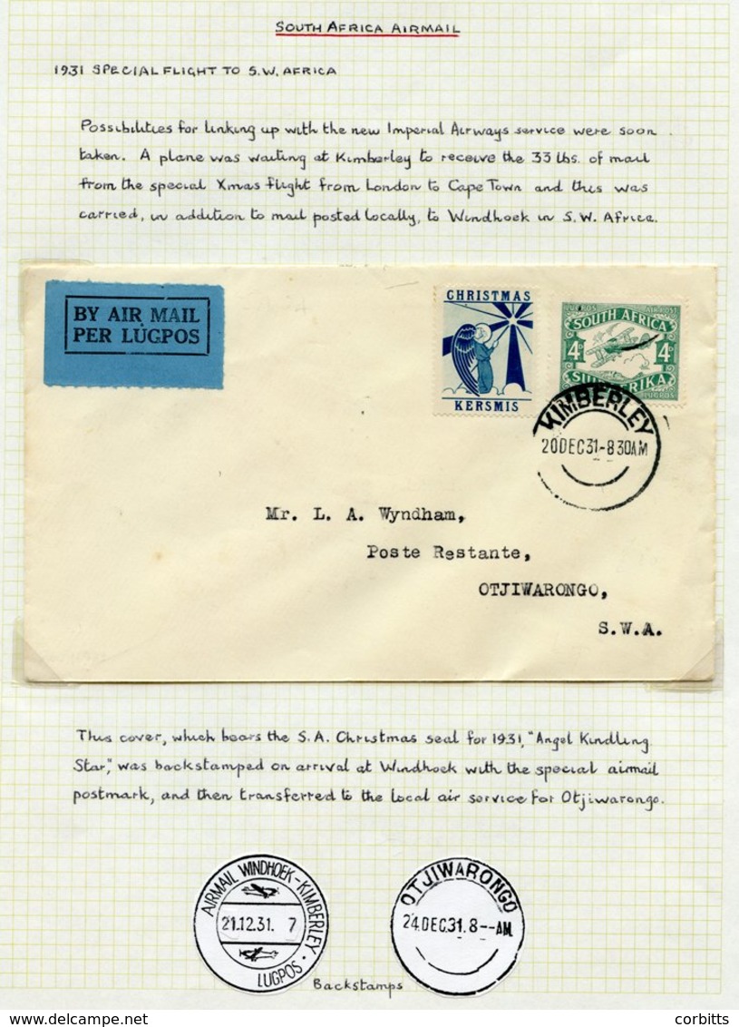 1931-52 Collection Of Christmas Seals On Cover Written Up On Pages, Also Covers (20) & A 1952 1s Charity Seal On Cover T - Otros & Sin Clasificación