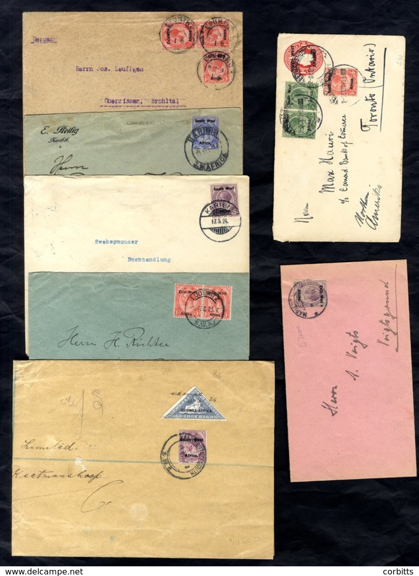 1920's (mainly) Seven Covers, Includes A Long Cover With A 4d Triangular Stamp With Ukamas Manuscript Cancel With ‘Found - Sonstige & Ohne Zuordnung