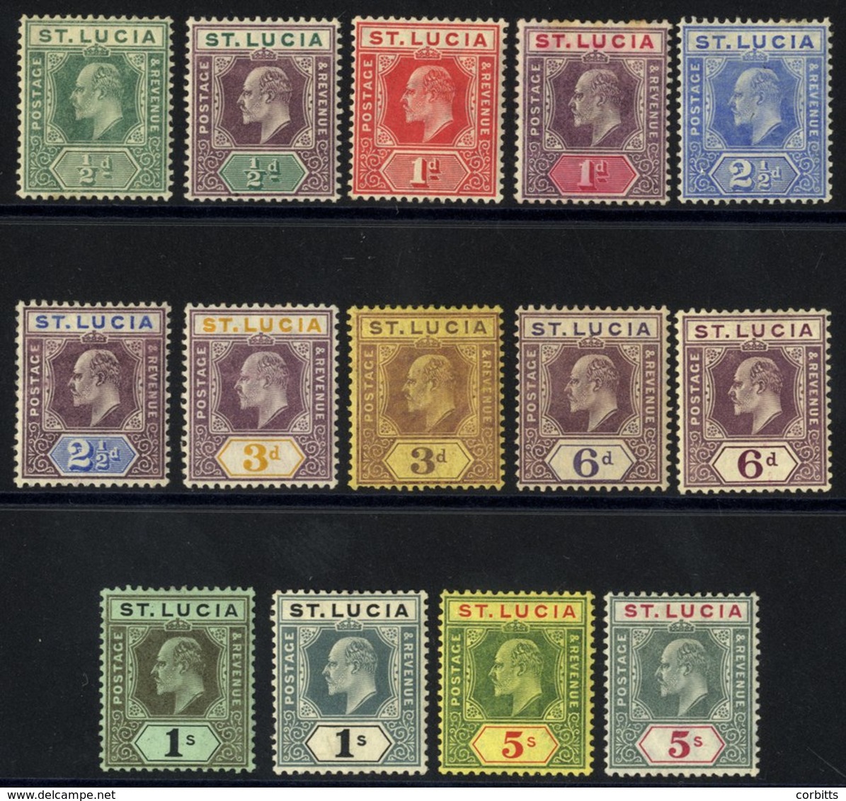 1904-10 MCCA Set, M (3d Pulled Perf), Cat. £300. (14). - Otros & Sin Clasificación