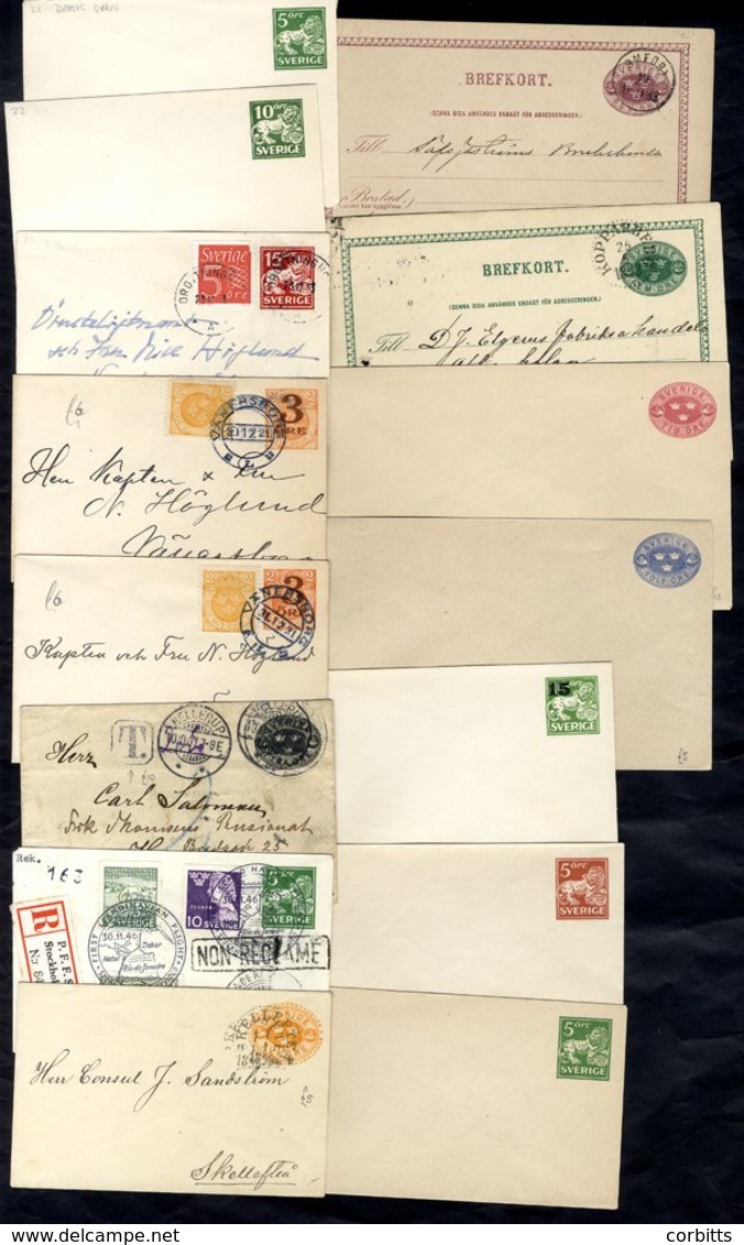 C1875-1940 Postal Stationery Good Variety Of Used & Unused Cards, Letter-cards & Envelopes Used Mainly Locally Or To Eur - Sonstige & Ohne Zuordnung