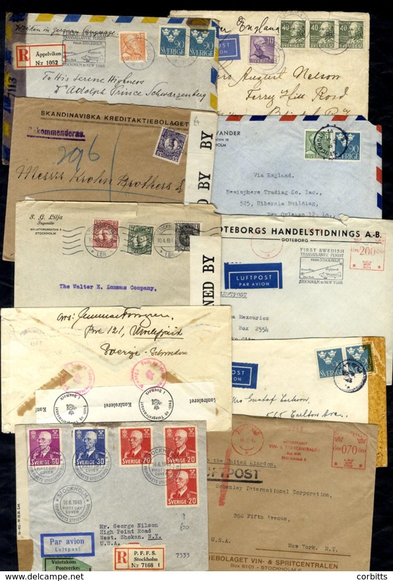 Military Interest Including WWI (6) & WWII (21) Civilian Mail Censorship With French, British, German, Danish & USA Cens - Sonstige & Ohne Zuordnung