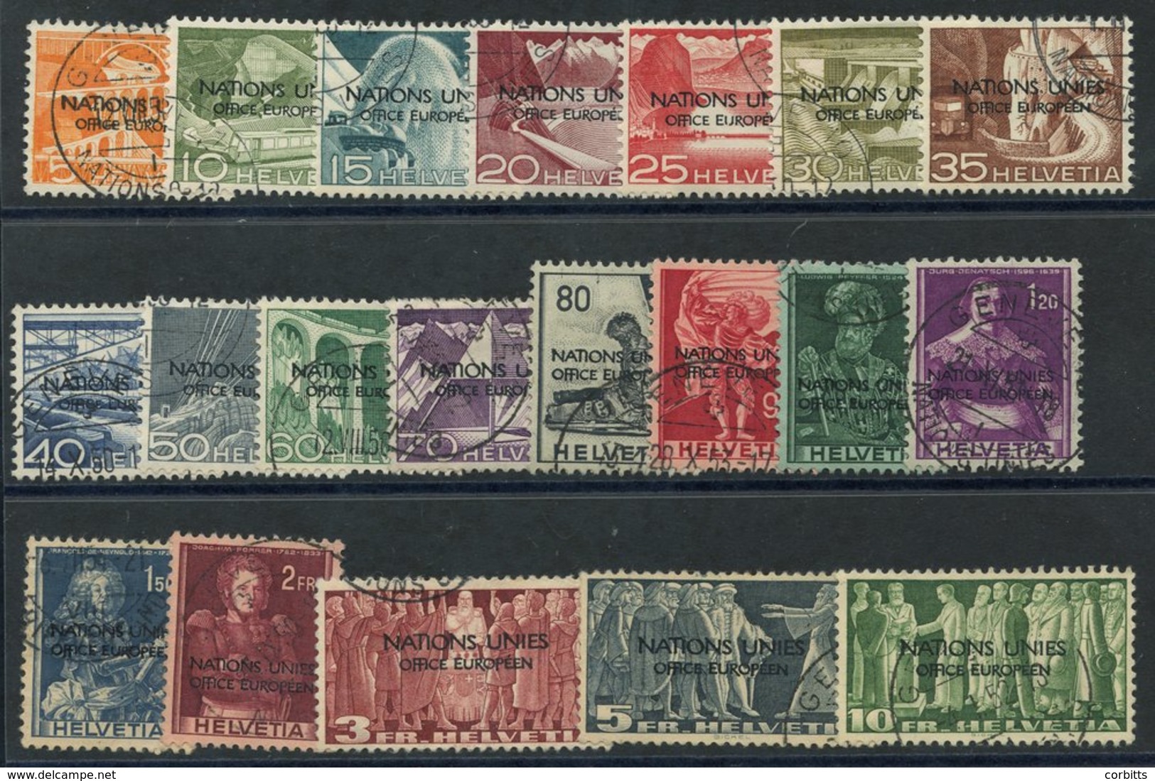 United Nations 1950 Pictorial Set VFU, SG.LU1/20. Cat. £800. (20) - Other & Unclassified