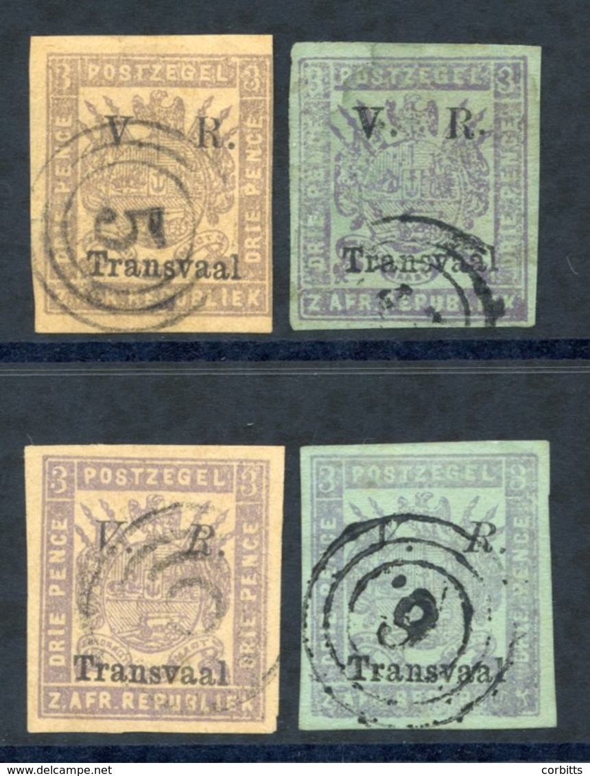 1877-79 Type 6 Ovpt Imperf 3d (both Colours) & Type 7 Ovpt Imperf 3d (both Colours), Genuine U With Mainly Good - Large  - Other & Unclassified