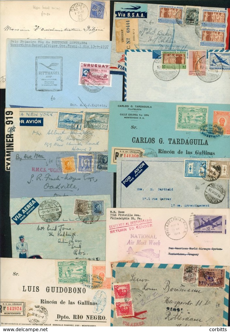 C1930's-‘40'S Airmail - Mainly Commercial Covers  Including Registered & Censored Items, Test Flight Cover Noted - Varie - Otros & Sin Clasificación