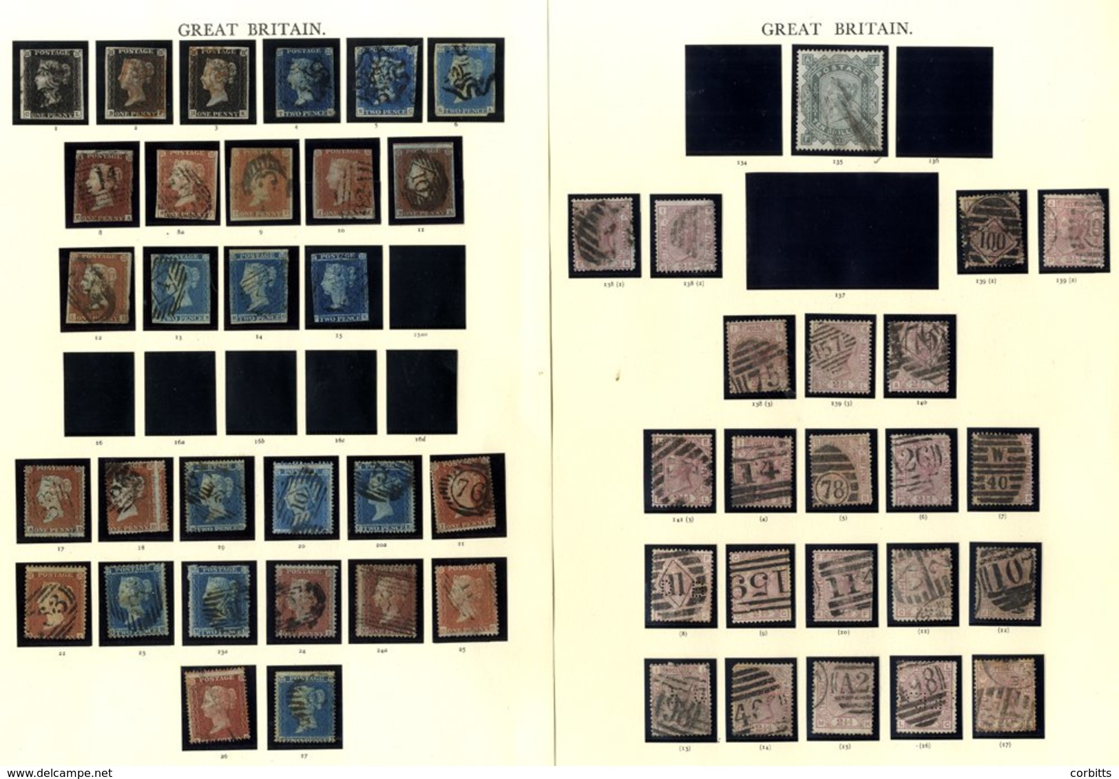 1840-1970 COLLECTION IN A WINDSOR ALBUM Quite Well Filled, Highlights Incl. 1840 1d Blacks (3) - Sound Four Marginal Exa - Other & Unclassified