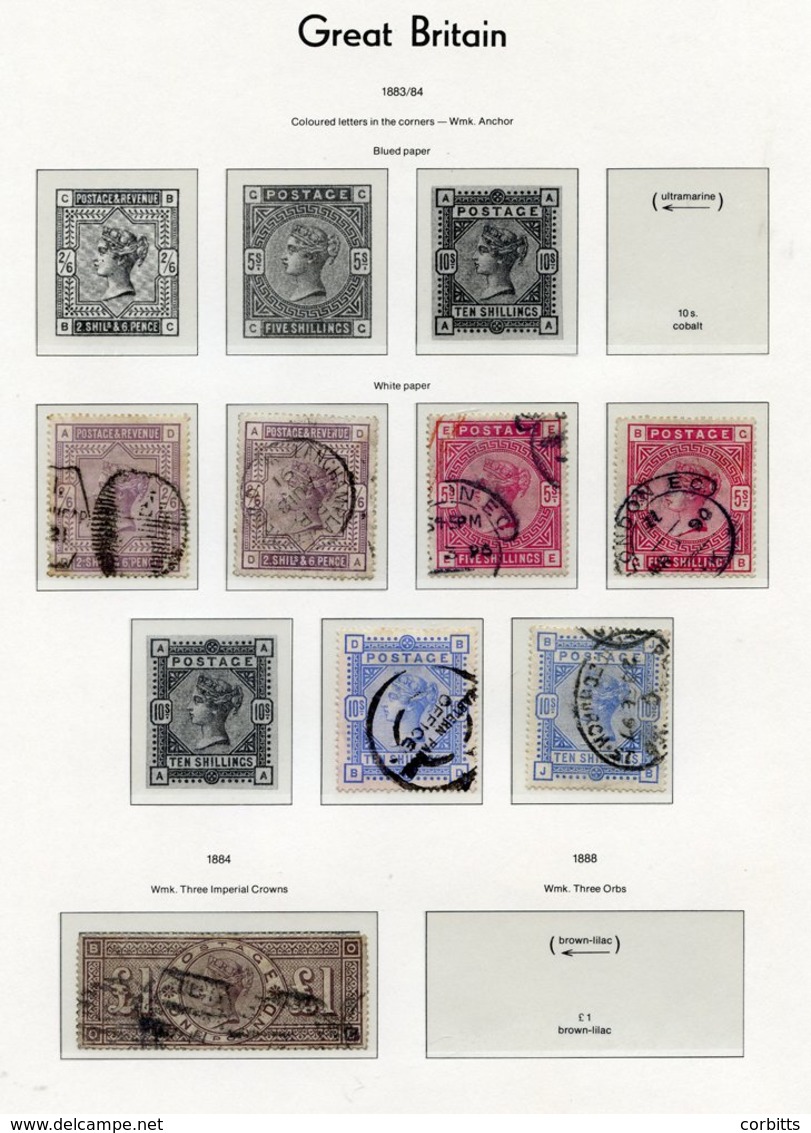 1870-90 Good To FU Range On Hingeless Leaves From 1870 ½d Bantams (12), 1847 Embossed 6d & 1s, 10d Faults, Surface Print - Autres & Non Classés