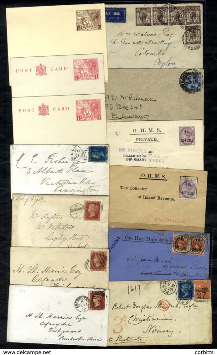 MIXED ACCUMULATION Incl. 1840 1d Blacks (4)- Two Are Poor, 1841 1d Reds (19), 1870 ½d Bantams U Set Plates (Pl.9 With Cl - Other & Unclassified