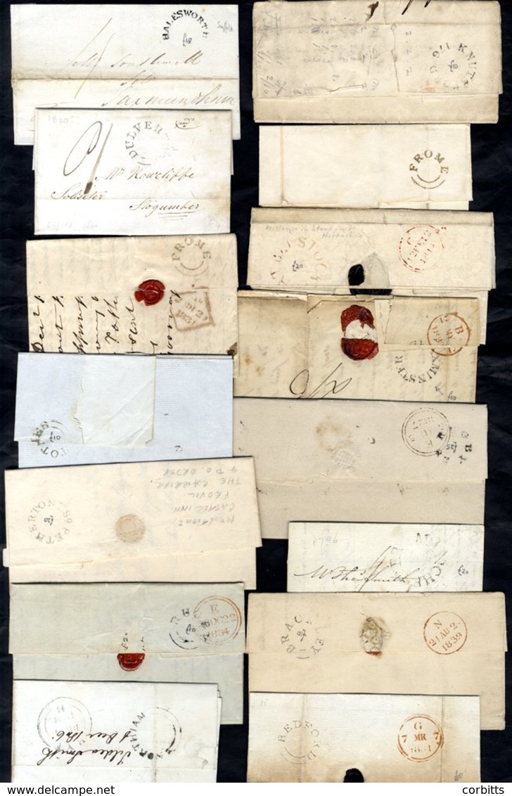 PRE-STAMP COVERS With UDCs Etc Including Bedford, Brackley, Dulverton, Frome, Northam, Rugby, S Petherton & Totnes; Also - Other & Unclassified