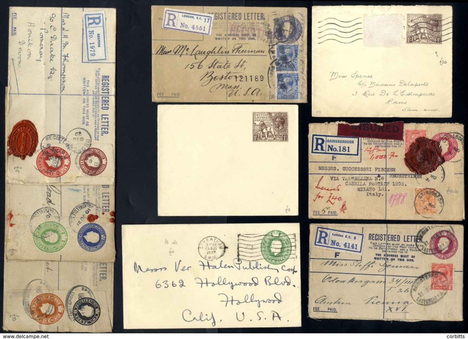 KGV Items M & U Incl. Registered E's With 1920-21 ½d, 1d & 2d Upratings Plus Standard Types (insured Item Noted); Also A - Andere & Zonder Classificatie