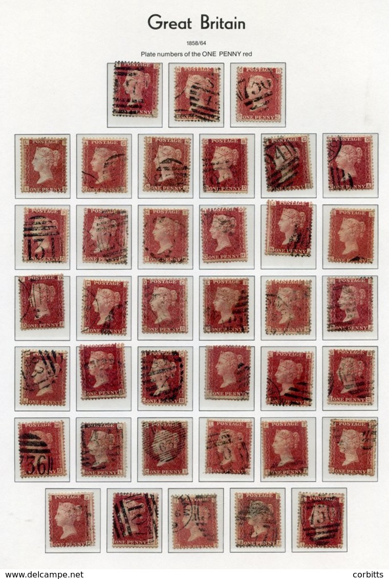 1864-79 1d Rose Red Plate Numbers 71 To 225 (excl. 77) Set Good To FU, SG.43/4. (151) - Autres & Non Classés