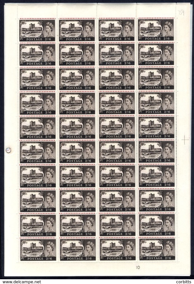 1967 No Wmk Castles Set In UM Sheets Of 40. SG.759/62. - Other & Unclassified