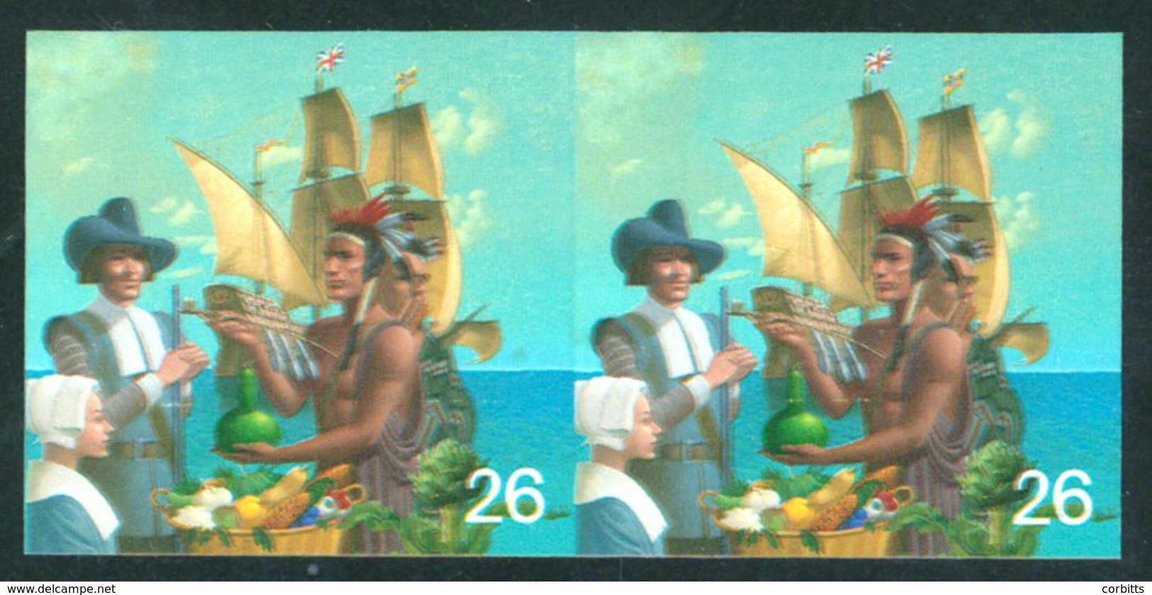 1999 Settlers Tale 26p Imperf Proof Pair With Silver & Phosphor Omitted UM, SG.2085var. (2) Cat. £350 - Other & Unclassified