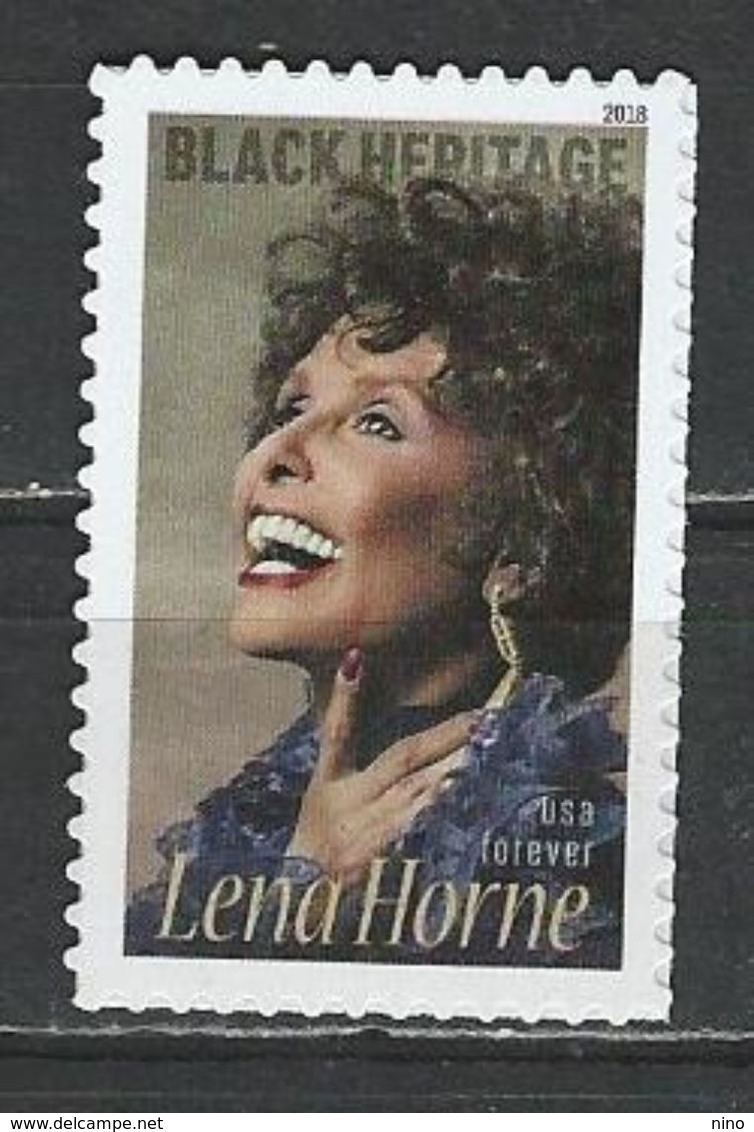 USA. Scott # 5259 MNH. Lena Horne Black Heritage  2018 - Nuevos