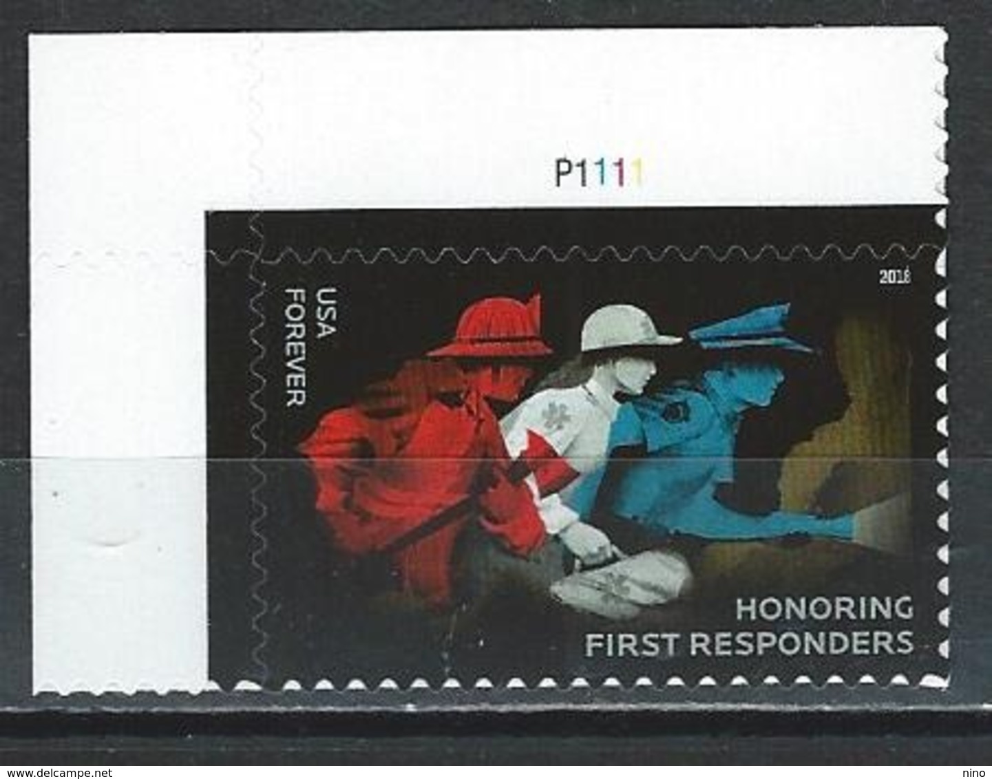 USA. Scott # 5316  MNH With Pl #. First Responder  2019 - Unused Stamps