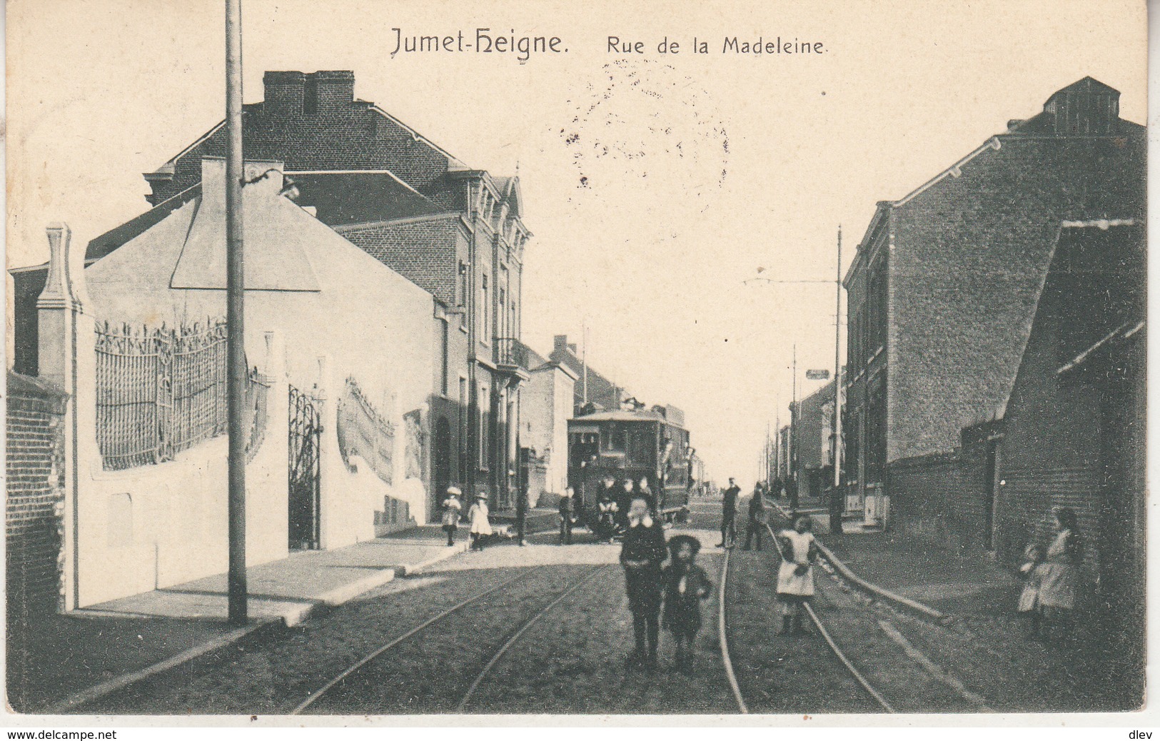 Jumet-Heigne - Rue De La Madeleine - Animé - Transport - 1910 - Edit. Pierre Hesdain, Jumet - Charleroi