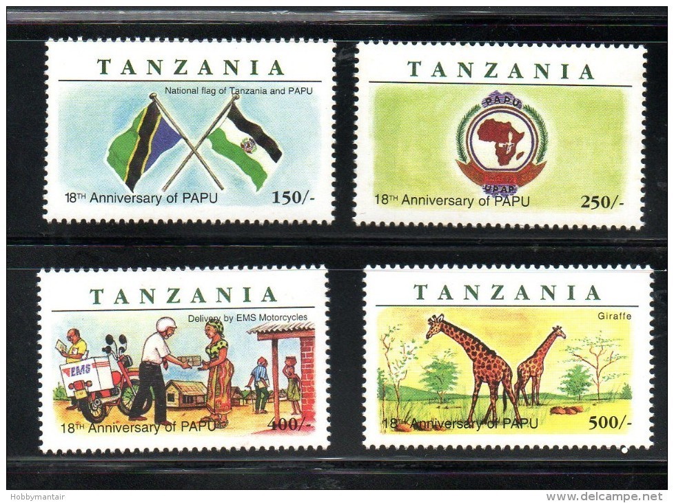 TANZANIA, 1998, PAPU, GIRAFFE,,4v   MNH** - Autres & Non Classés