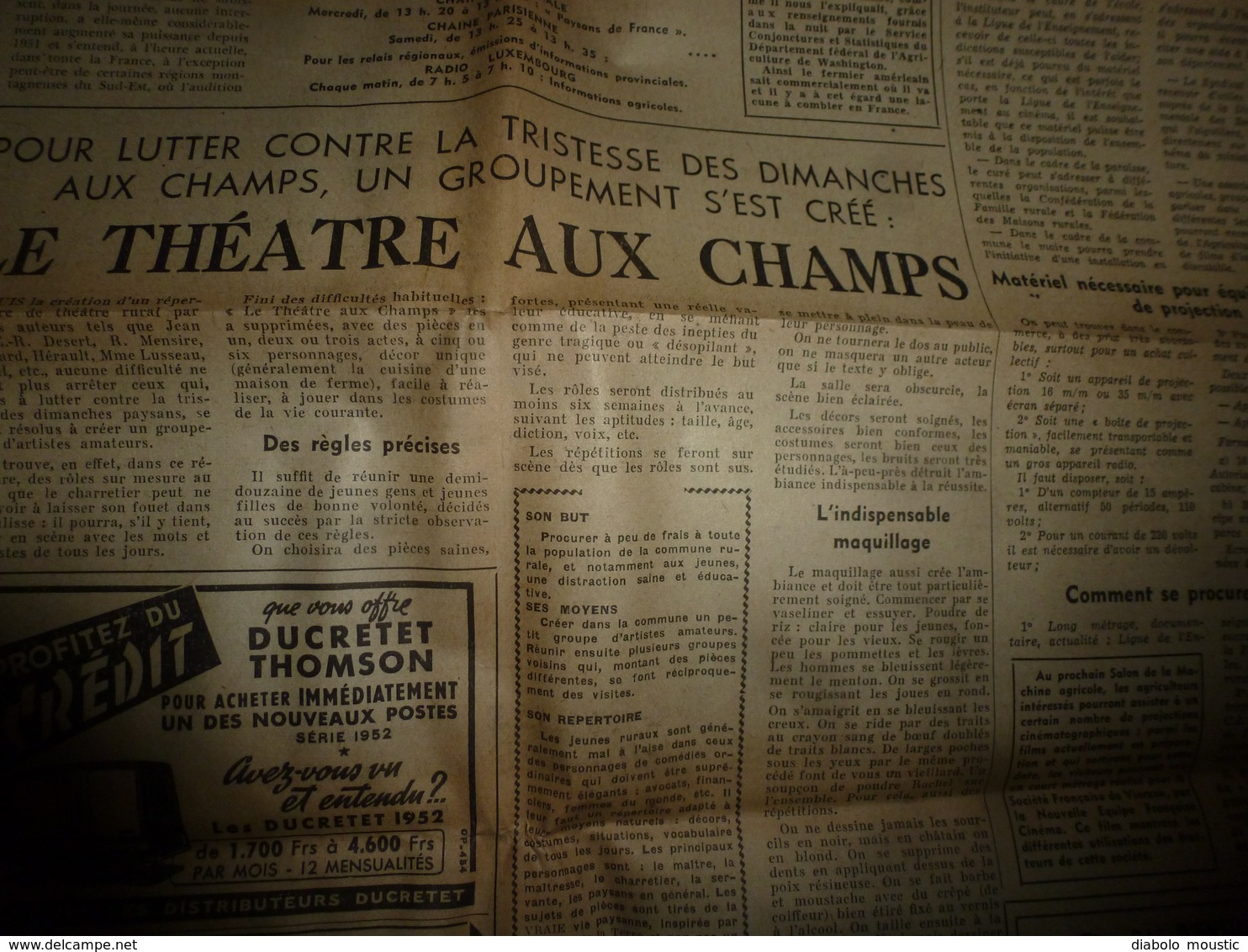 1951 Une expérience à LIMONT-FONTAINE pour une vraie écologie;Comment un agriculteur a modernisé sa ferme,etc