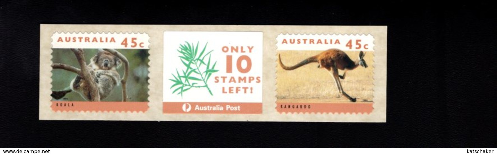 791261888 SCOTT 1293 + 1288 + LABEL  POSTFRIS  MINT NEVER HINGED EINWANDFREI  (XX) - WILD LIFE KANGAROO KOALAS - Neufs