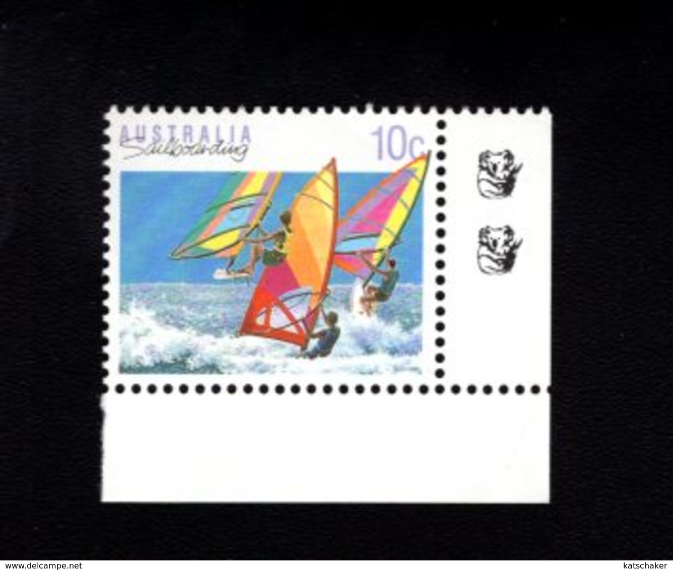 791264648 1992 SCOTT 1115  POSTFRIS  MINT NEVER HINGED EINWANDFREI  (XX) - SAILBOARDING - TWO KOALAS IN MARGE - Neufs