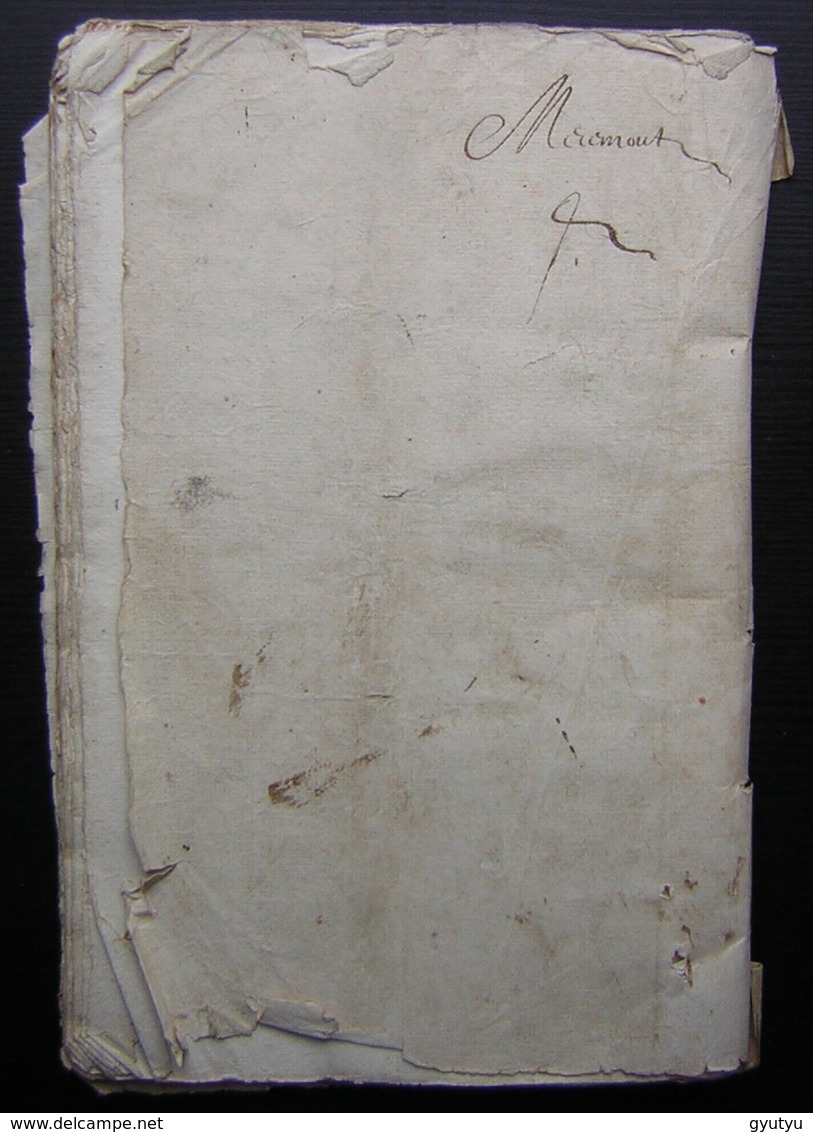 1620 Manuscrit de 54 pages désignation des terres de Mr  Charmoluë au terroir de Mermont (Crépy  en Valois)