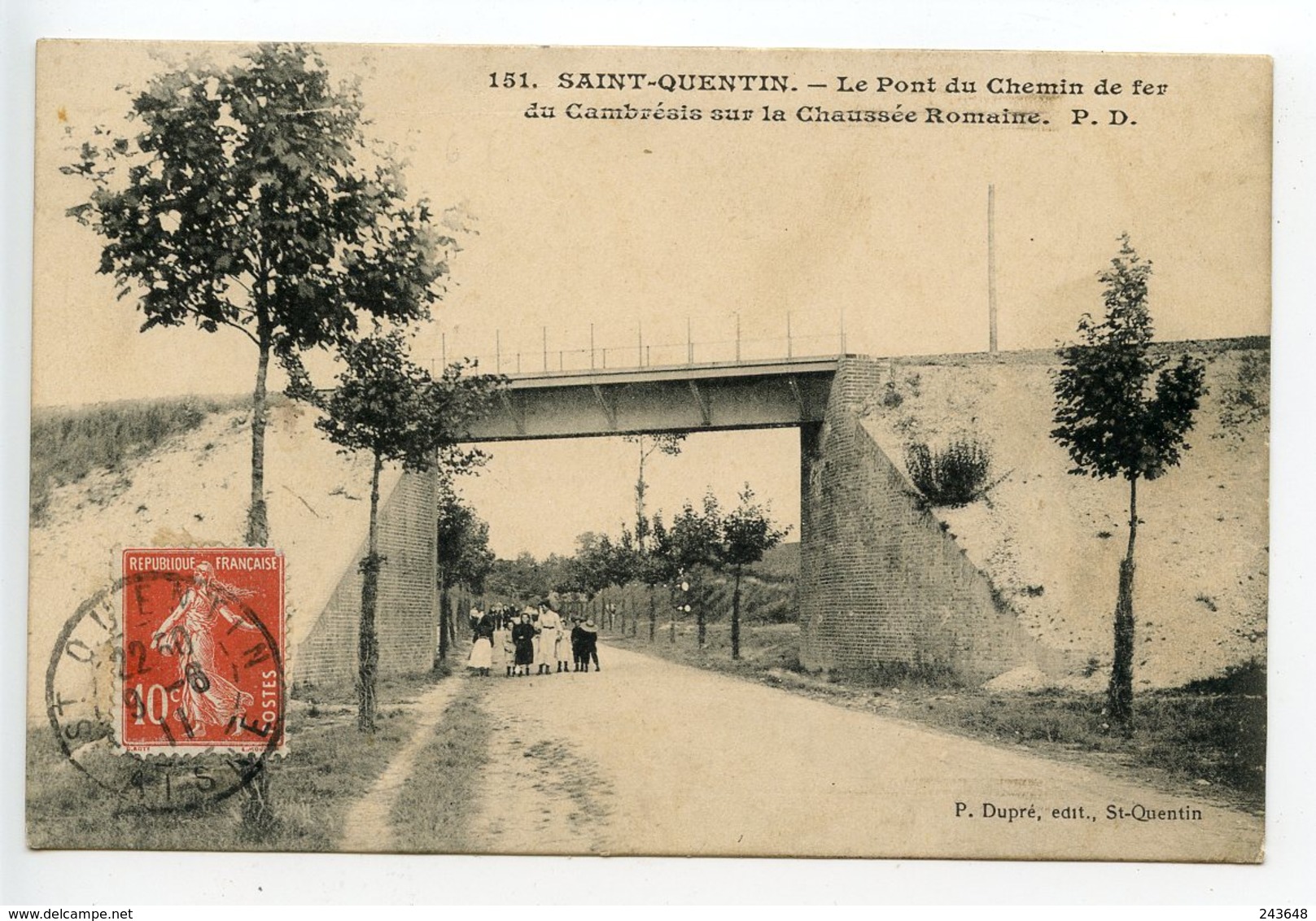 Saint Quentin Le Pont Du Chemin De Fer Du Cambrésis - Saint Quentin