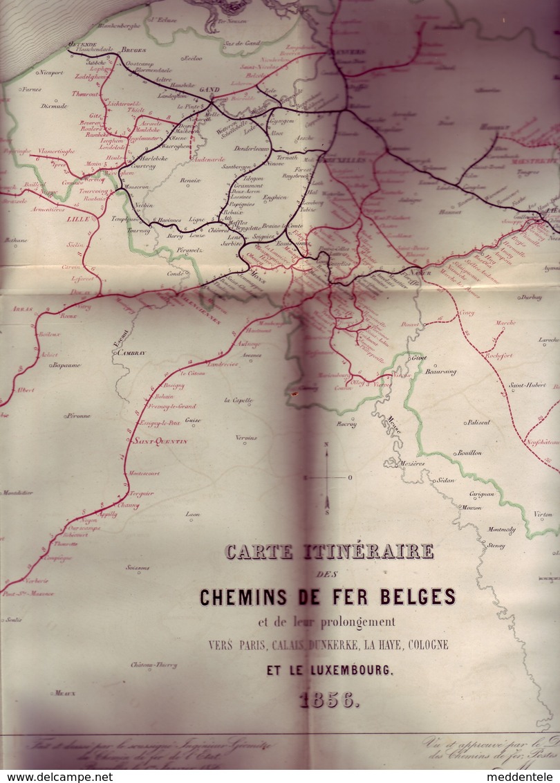 Livre De 1856 Liste Des Communes Et Gares De Belgique Avec Relations Chemin De Fer + Télégraphe - Chemins De Fer