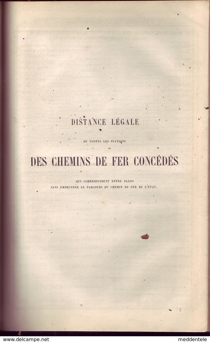 Livre de 1856 liste des communes et gares de Belgique avec relations chemin de fer + télégraphe