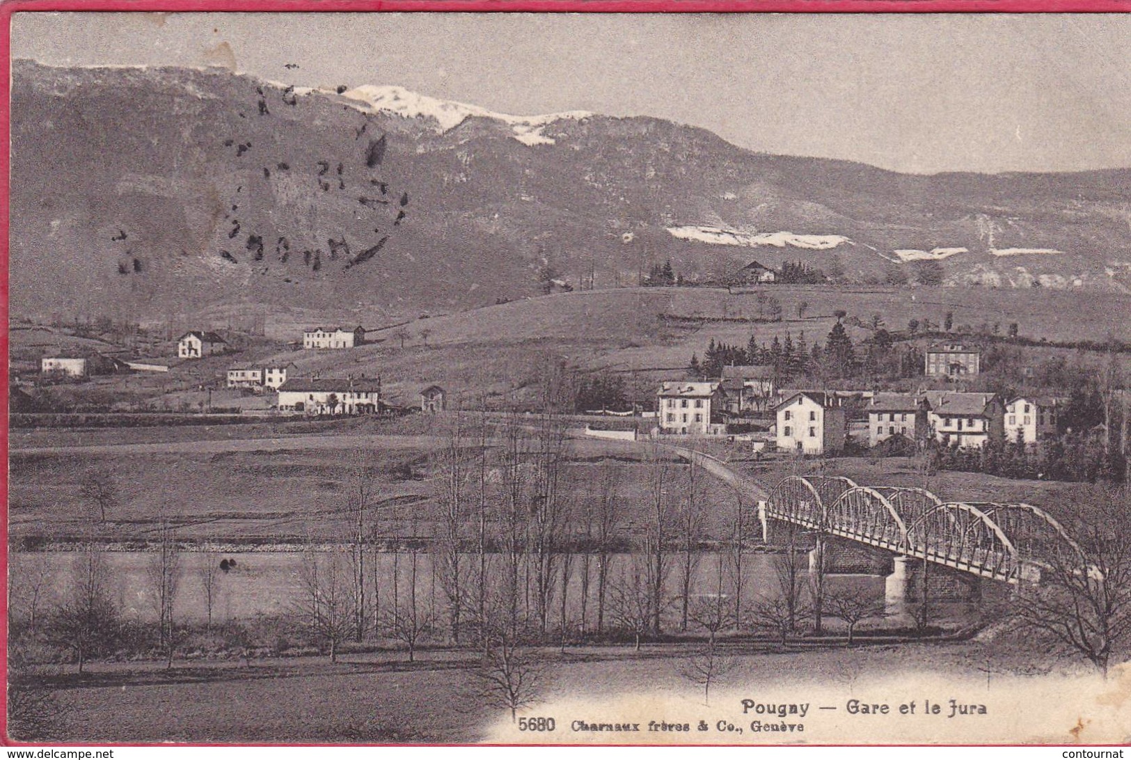 CPA SUISSE POUGNY  Gare Et Jura - Otros & Sin Clasificación