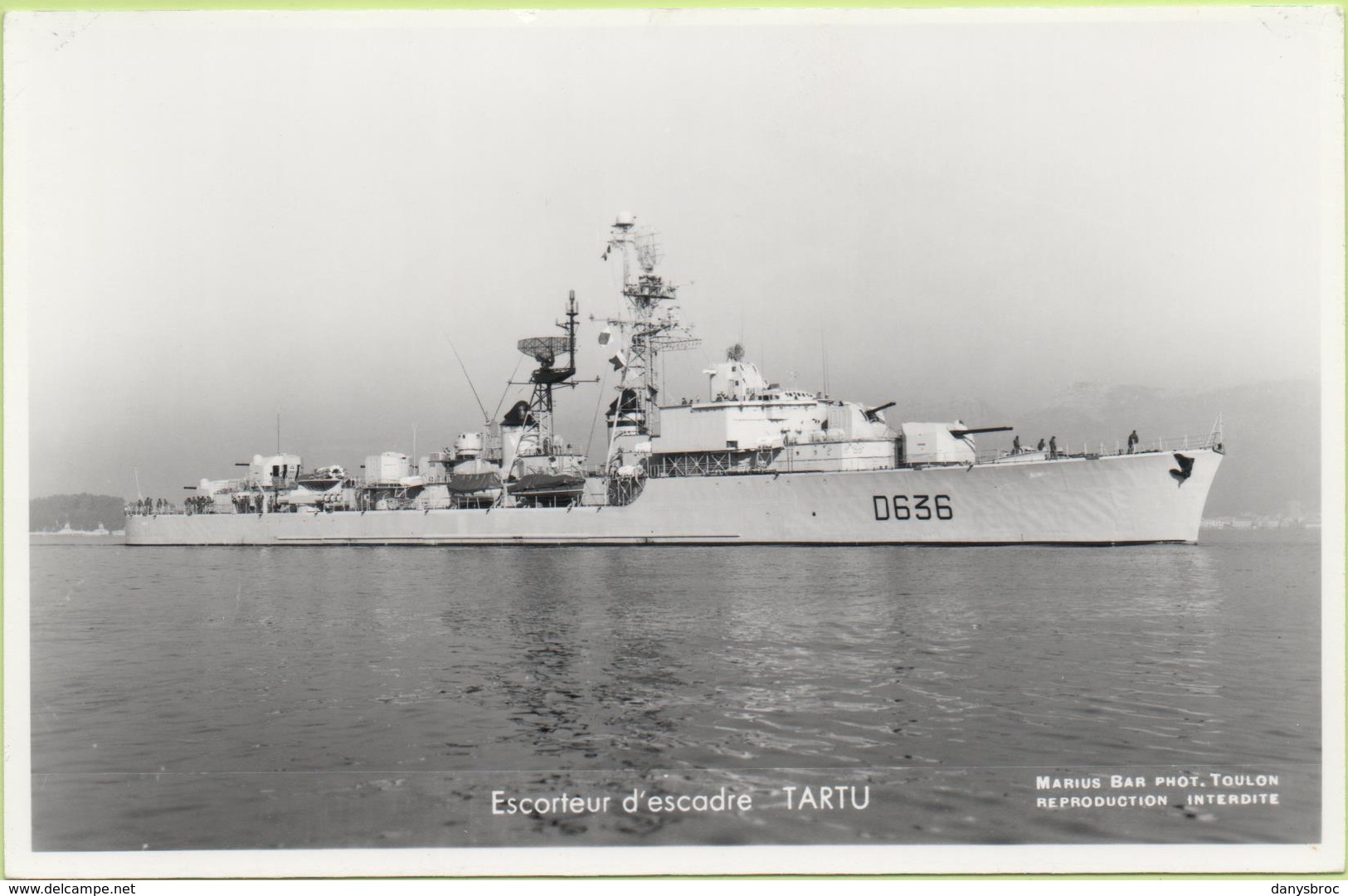 Escorteur D'escadre   TARTU   / Photo Marius Bar, Toulon / Marine - Bateaux - Guerre - Militaire - Guerre