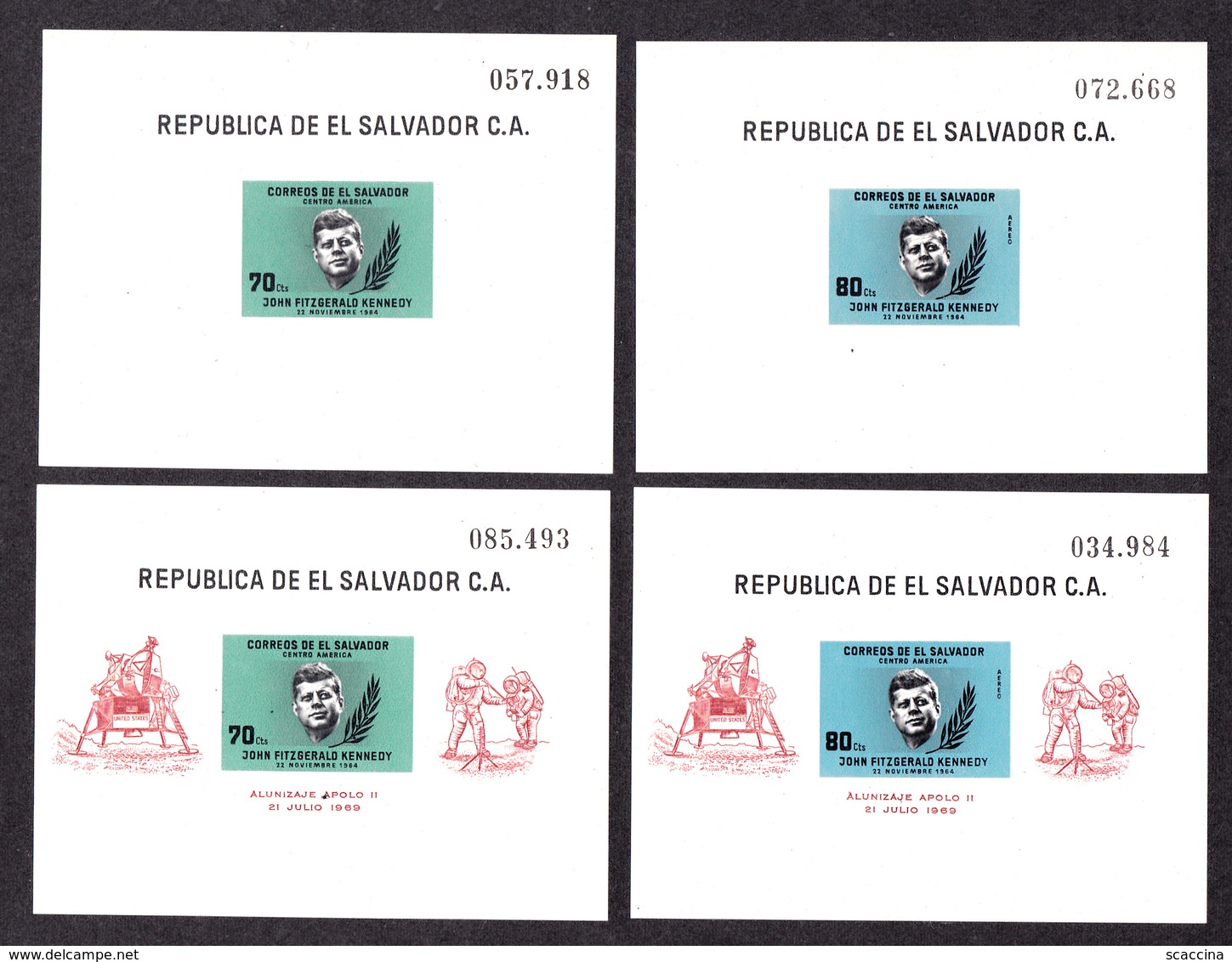 El Salvador 1963 - 1969 Due Serie Cpl P.O.+ P.A. + B.F. TUTTI GOMMA INTEGRA MNH ** - El Salvador