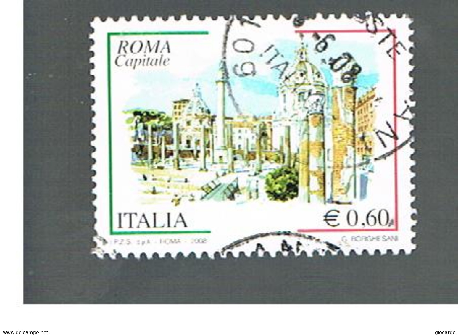 ITALIA REPUBBLICA  -   2008    ROMA CAPITALE      -   USATO  ° - 2001-10: Usados