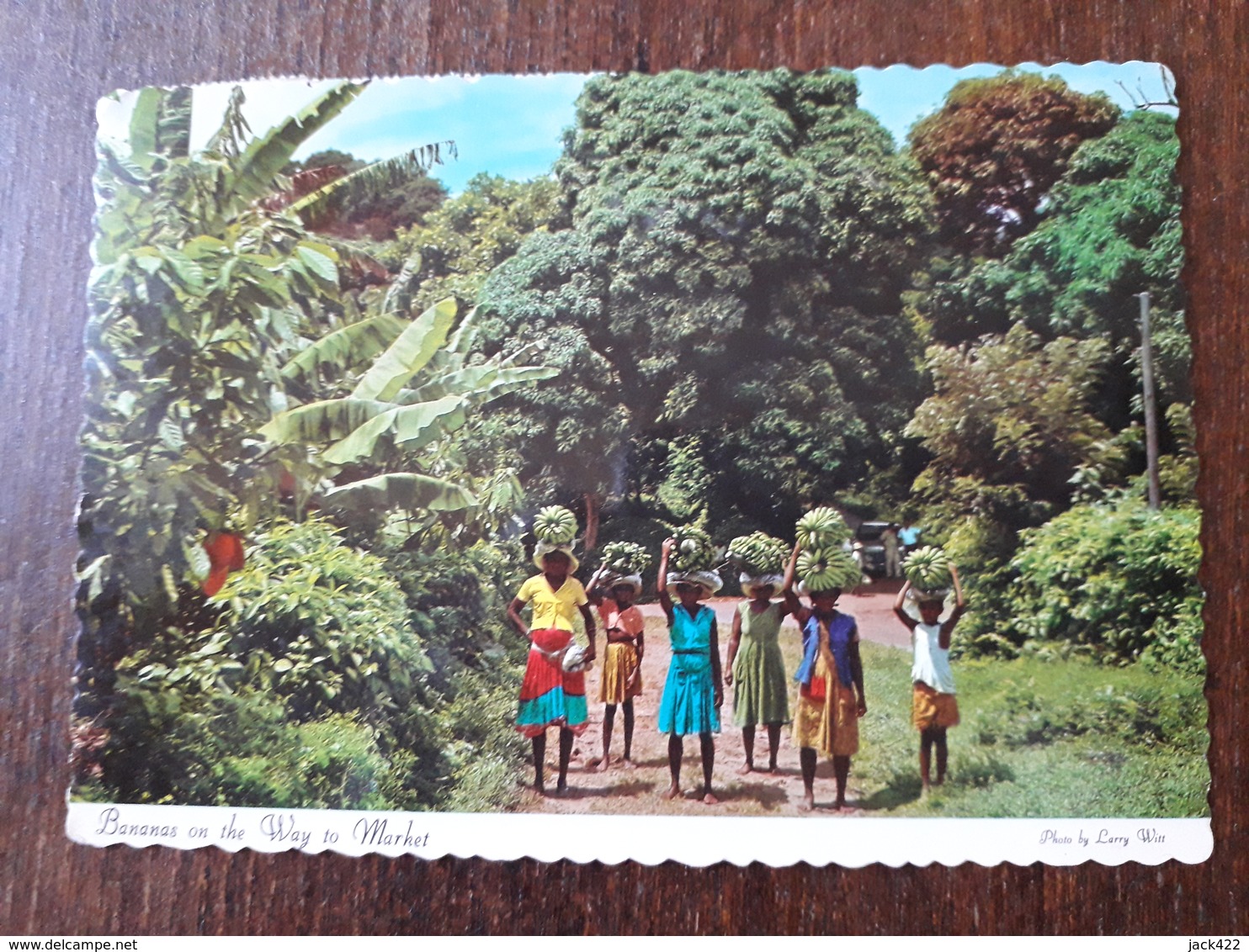 L21/791 Banana Harvest In The Rain Forest , Antigua .  Bananas On The Way To Market. Beaux Timbres - Antigua Und Barbuda