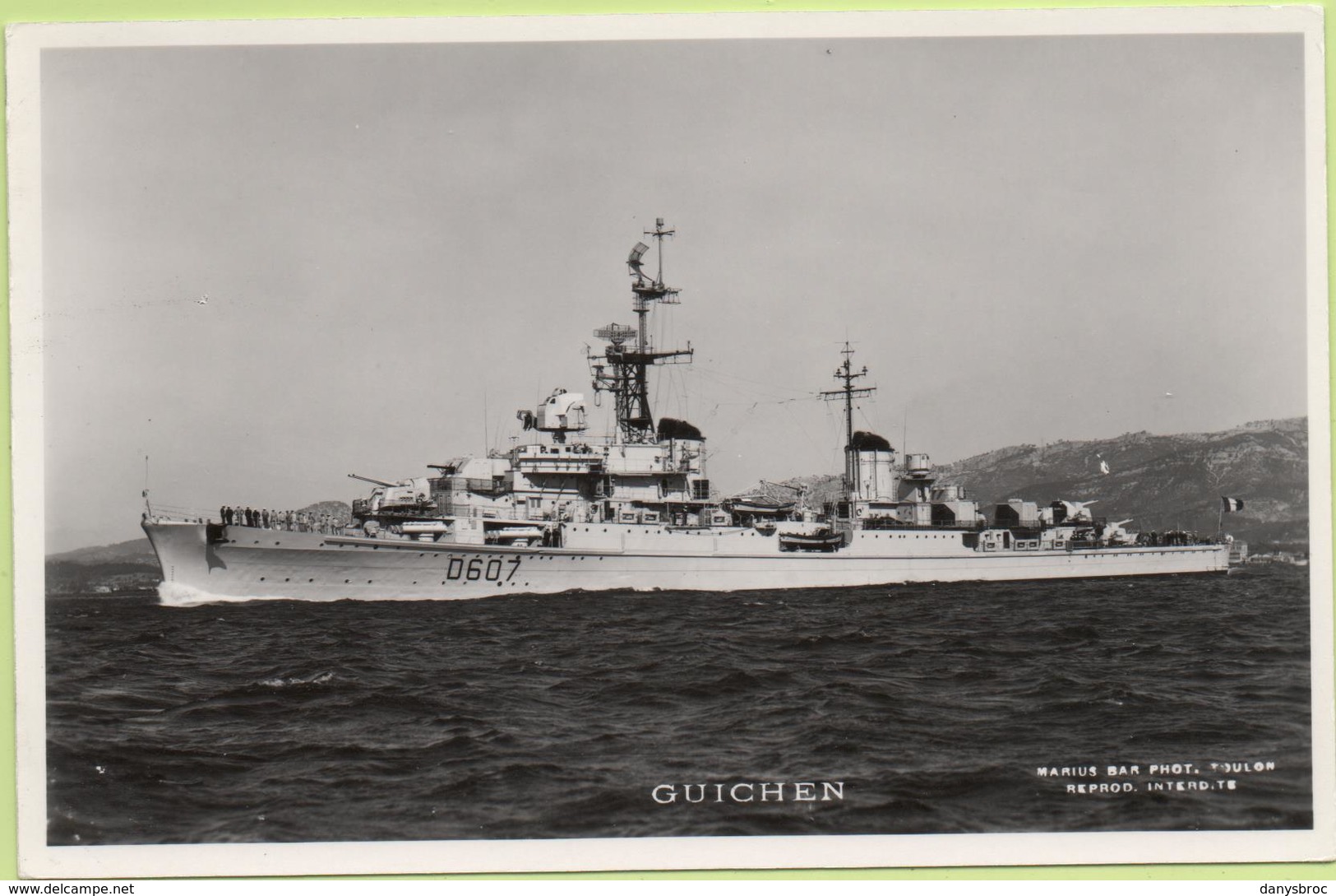 GUICHEN   / Photo Marius Bar, Toulon / Marine - Bateaux - Guerre - Militaire - Guerre