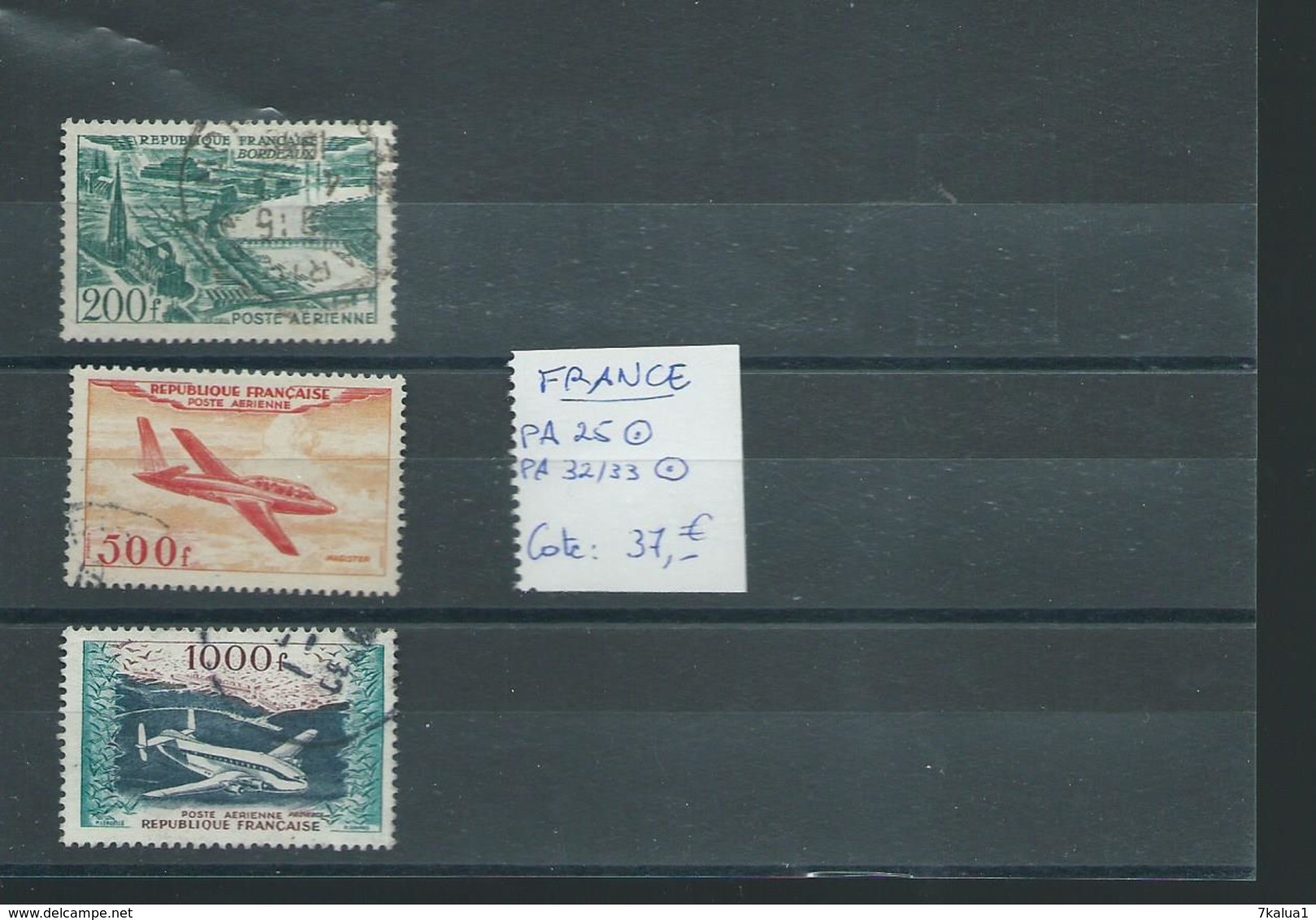 FRANCE. Petit Lot Poste Aérienne Oblitéré. Cote: 37 €, Départ 1 €. - Collections (sans Albums)