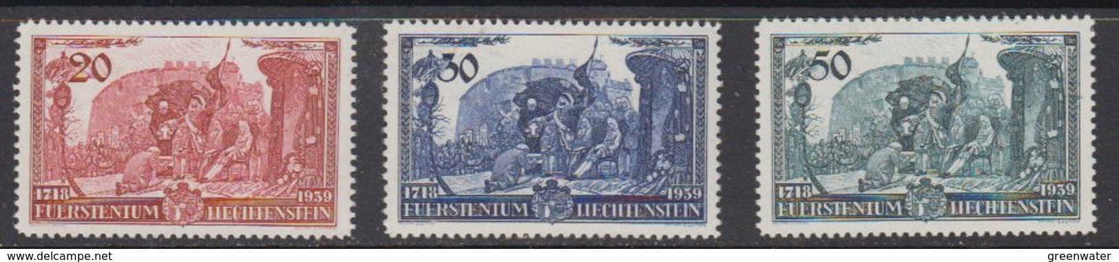 Liechtenstein 1939  Huldigung Fürst Franz Josef II 3v ** Mnh (43303I) - Unused Stamps