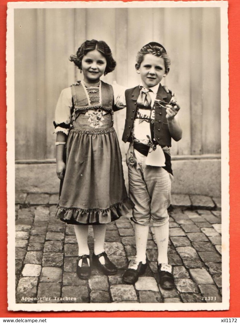 PEPB-05 Appenzeller Trachten Costumes, Couple Enfants. Nicht Gelaufen. Gross Format - Appenzell