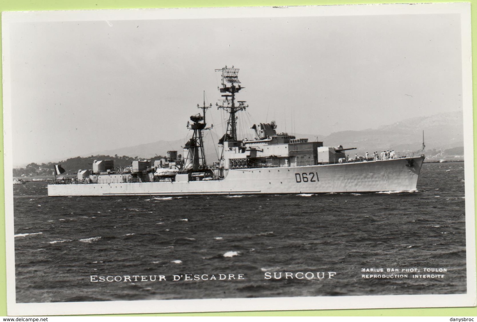 ESCORTEUR D'ESCADRE   SURCOUF   / Photo Marius Bar, Toulon / Marine - Bateaux - Guerre - Militaire - Warships