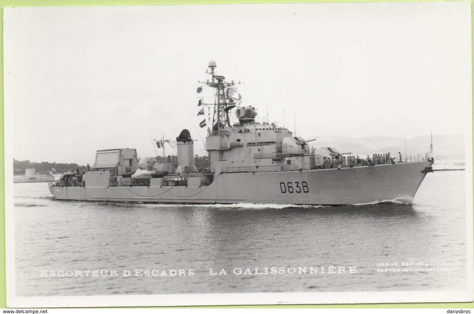 ESCORTEUR D'ESCADRE   LA GALISSONNIERE   / Photo Marius Bar, Toulon / Marine - Bateaux - Guerre - Militaire - Warships