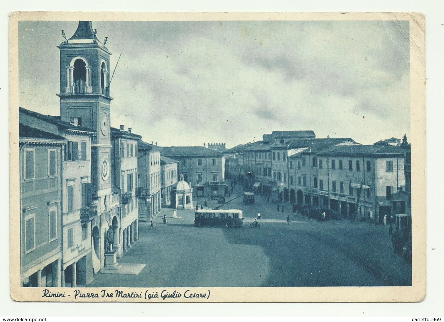 RIMINI - PIAZZA TRE MARTIRI GIA' GIULIO CESARE VIAGGIATA  FG - Rimini