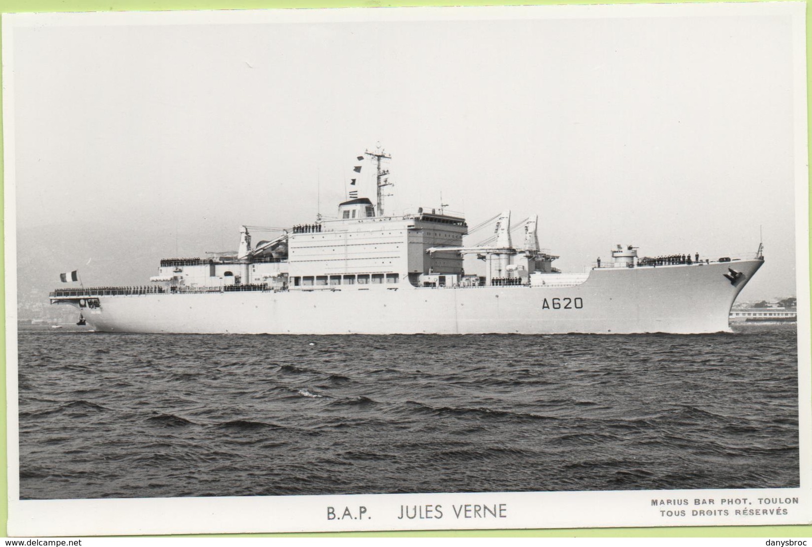 B.A.P.   JULES VERNE   / Photo Marius Bar, Toulon / Marine - Bateaux - Guerre - Militaire - Warships