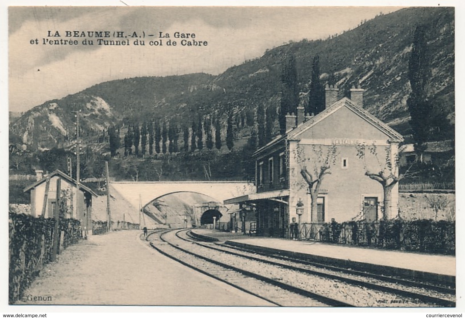 CPA - LA BEAUME (Hautes Alpes) - La Gare Et L'entrée Du Tunnel Du Col De Cabre - Other & Unclassified